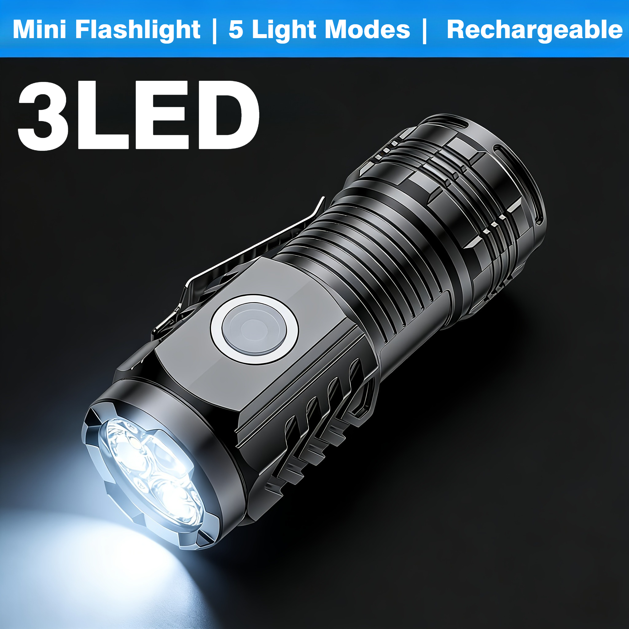 Outdoor Lighting Guide - Portable Mini 3 LED Handheld Flashlight