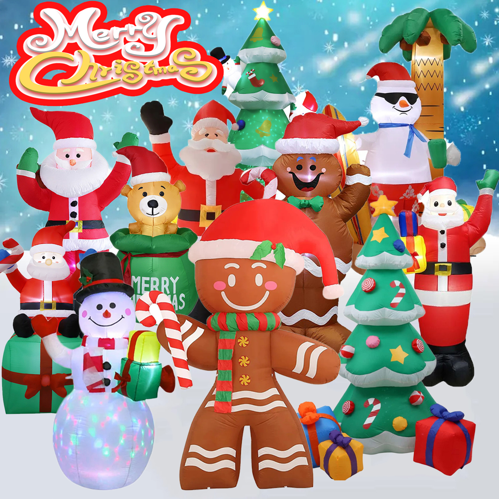 Outdoor Lighting Newcastle - Christmas Inflatable Decoration Toy Built-in LED