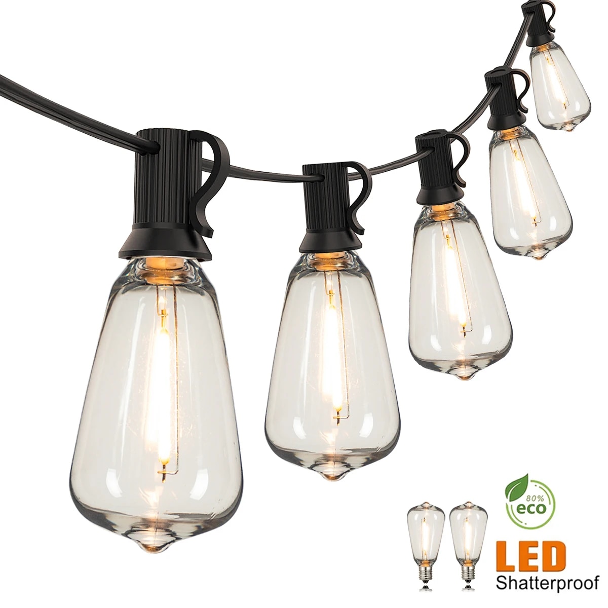 Outdoor Lighting Driveway - ST38 String Lights Outdoor Garland Connectable