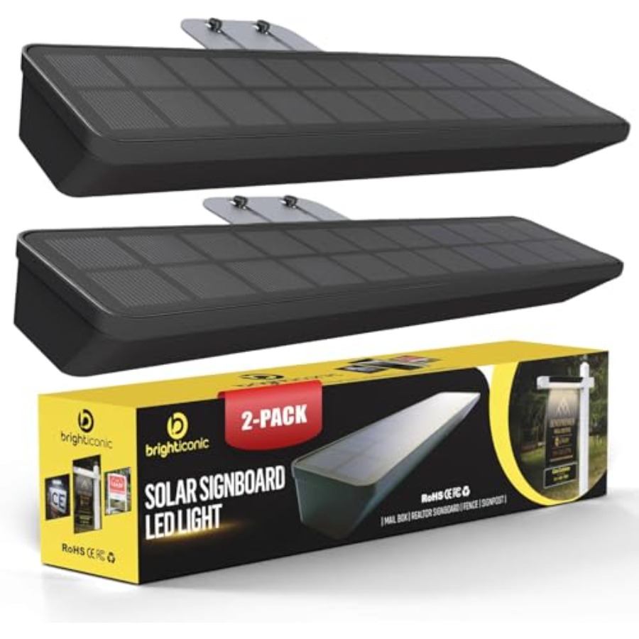 Outdoor Lighting Ip65 - s 2Pck Solar Address Sign Light