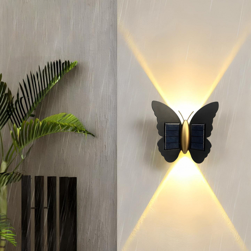 Outdoor Lighting On Stairs - Outdoor Solar Wall Light Butterfly Decorative