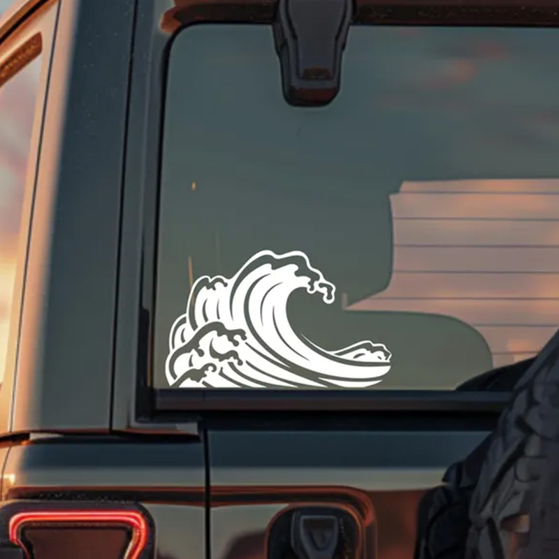 Ocean Wave Car Stickers For Wi - Outdoor Adventure Words recensie en prijs