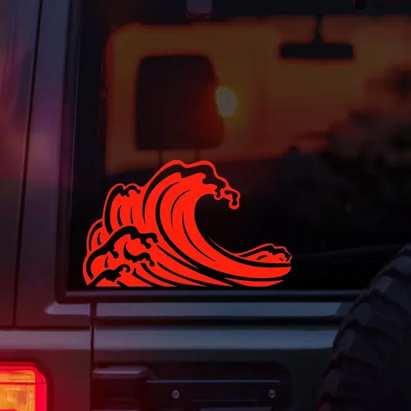 Ocean Wave Pattern Vinyl Car S - Outdoor Adventure Words recensie en prijs