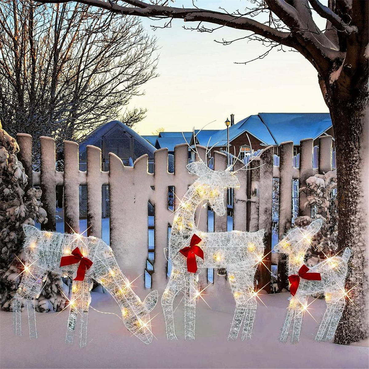 Outdoor Lighting For Christmas - Christmas decorationLighted Christmas 2D Reindeers Outdoor