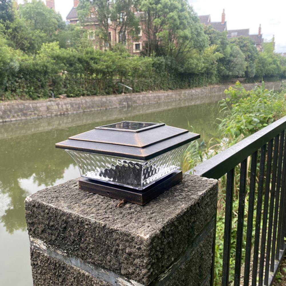 Post Cap Light - 1/2Pcs Solar Powered Fence Light Landscape