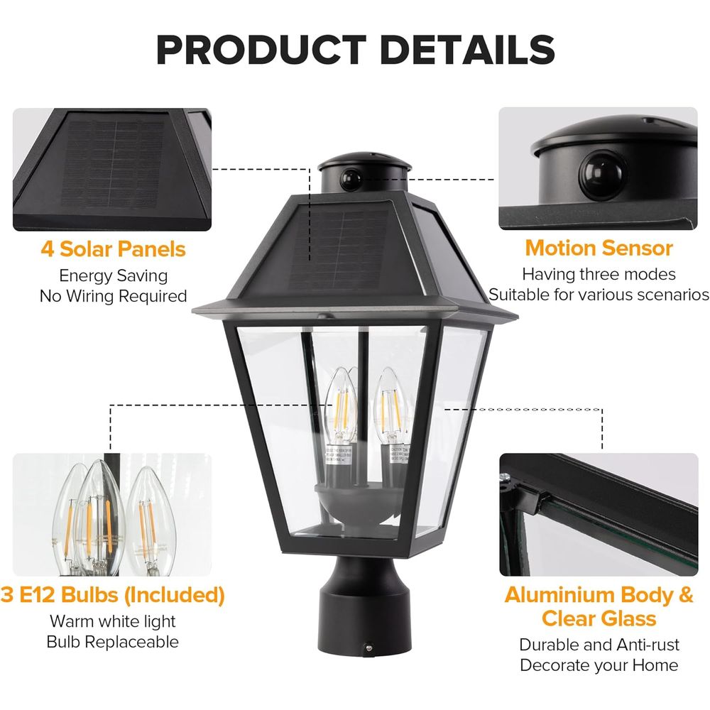 Outdoor Solar Lamp Post Light  – Motion Sensor Outdoor Bewertung und Preis