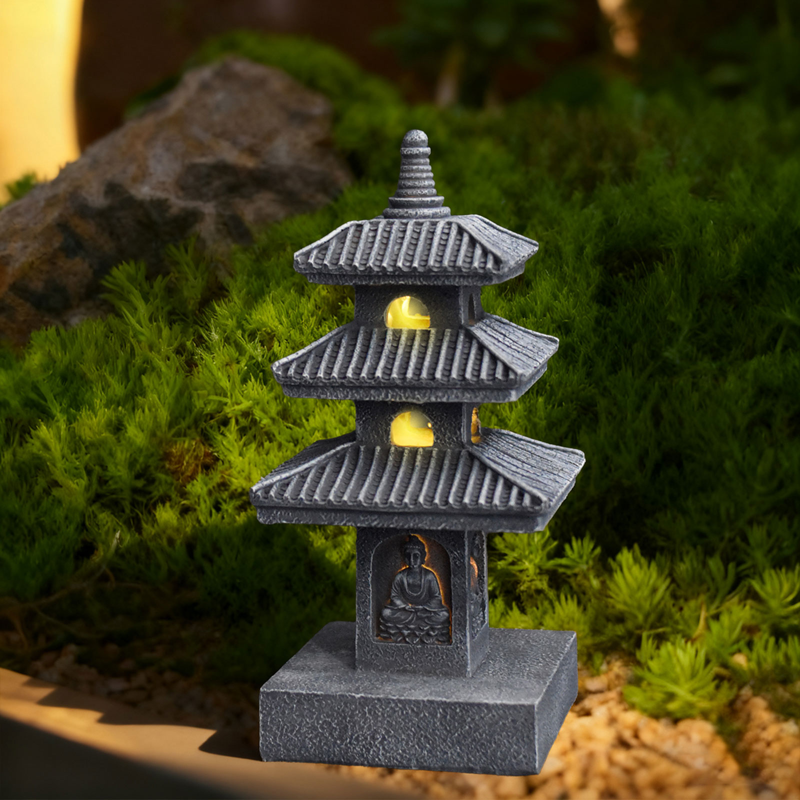 Solar Pagoda Lantern Garden St – Outdoor Lighting Driveway Bewertung und Preis