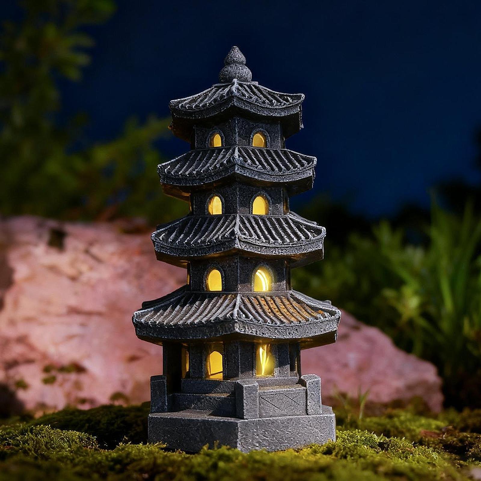 Solar Pagoda Lantern Garden St – Outdoor Lighting Driveway Bewertung und Preis