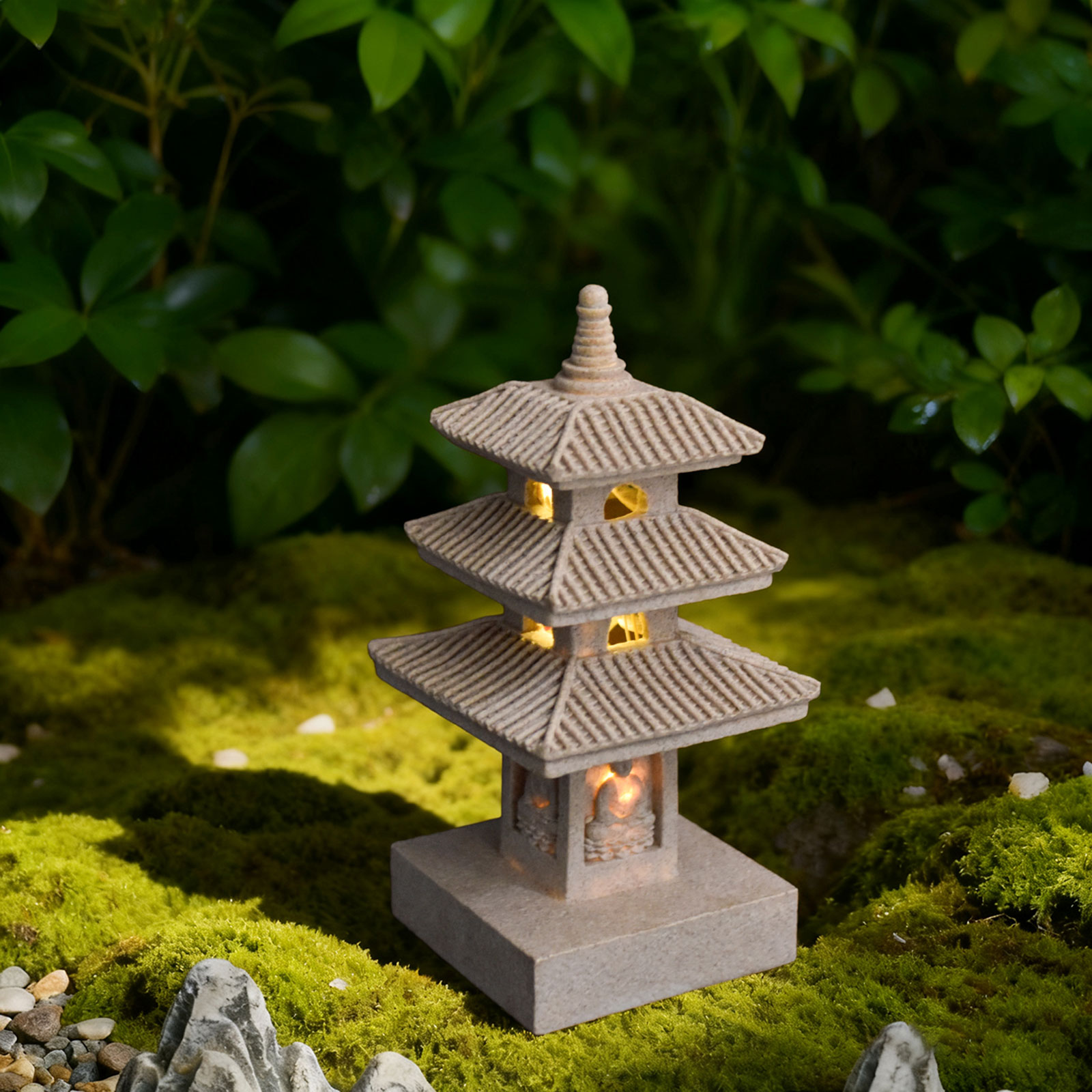 Solar Pagoda Lantern Garden St – Outdoor Lighting Driveway Bewertung und Preis