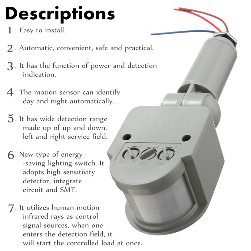 LED Motion Sensor 220V 110V 12 – Outdoor Lighting Timer Switch Bewertung und Preis