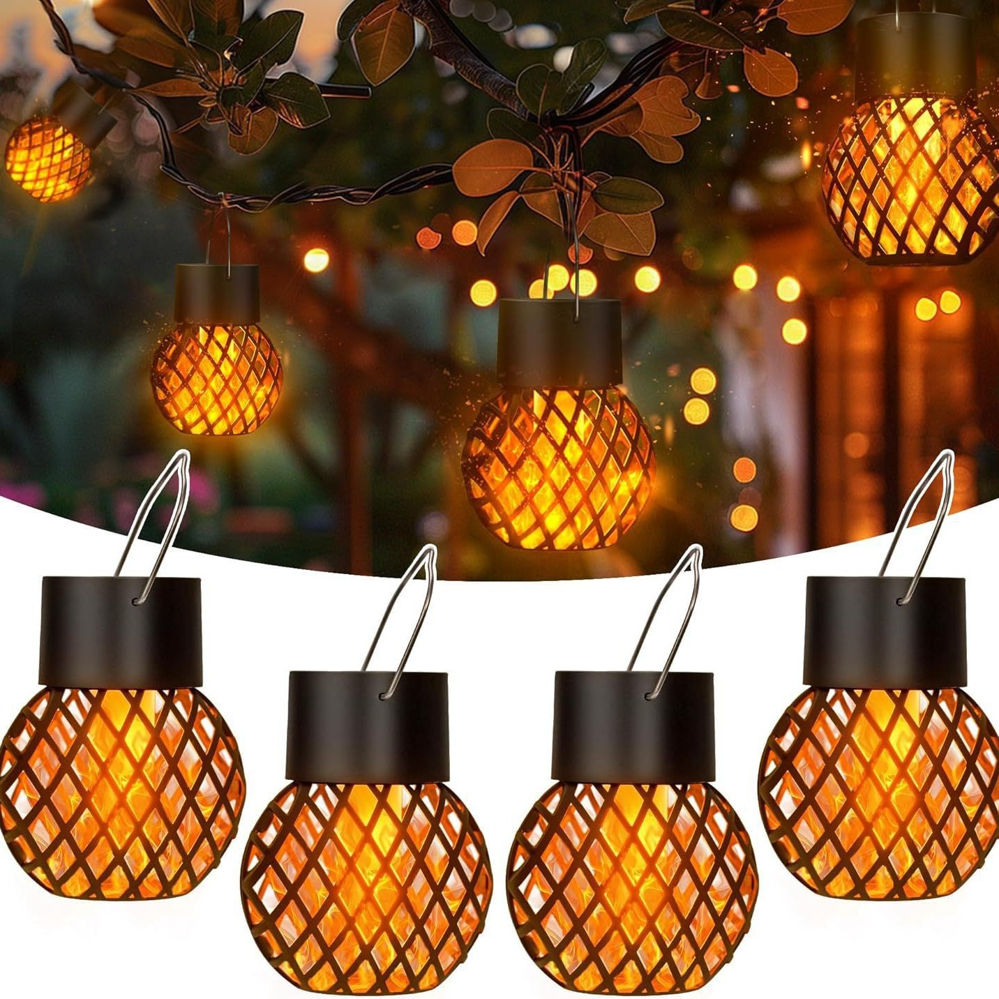 2/4/8pcs Outdoor Solar Lights  – Fire Torch Solar Bewertung und Preis
