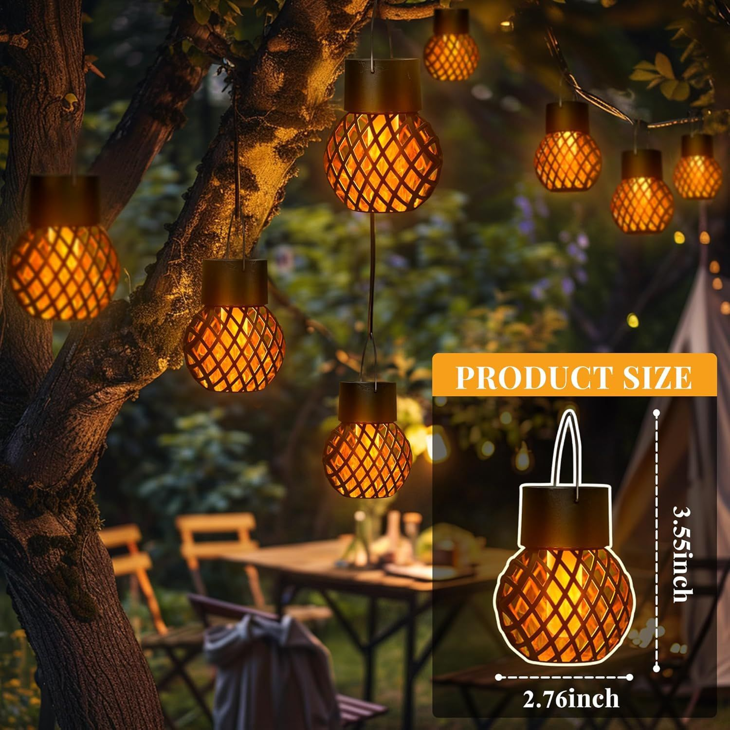2/4/8pcs Outdoor Solar Lights  – Fire Torch Solar Bewertung und Preis