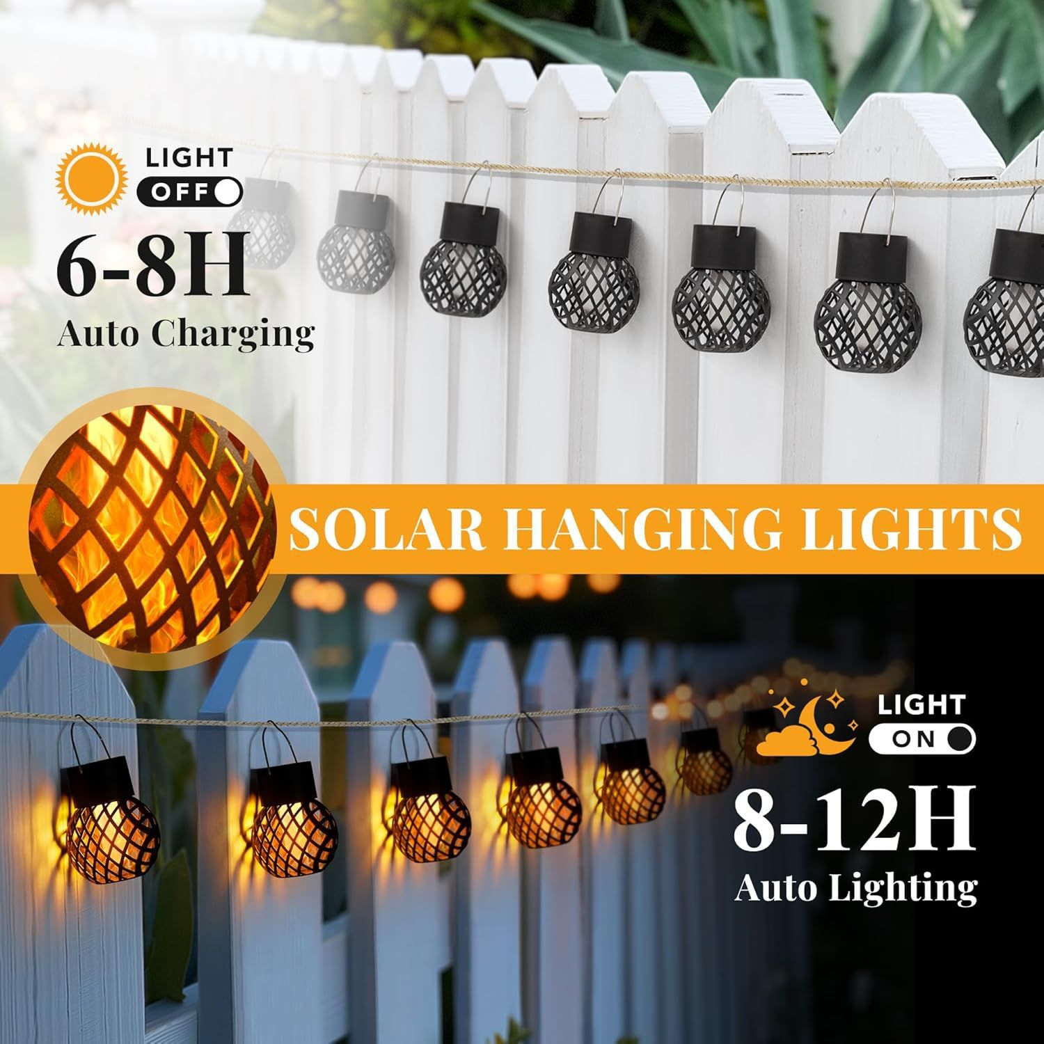 2/4/8pcs Outdoor Solar Lights  – Fire Torch Solar Bewertung und Preis