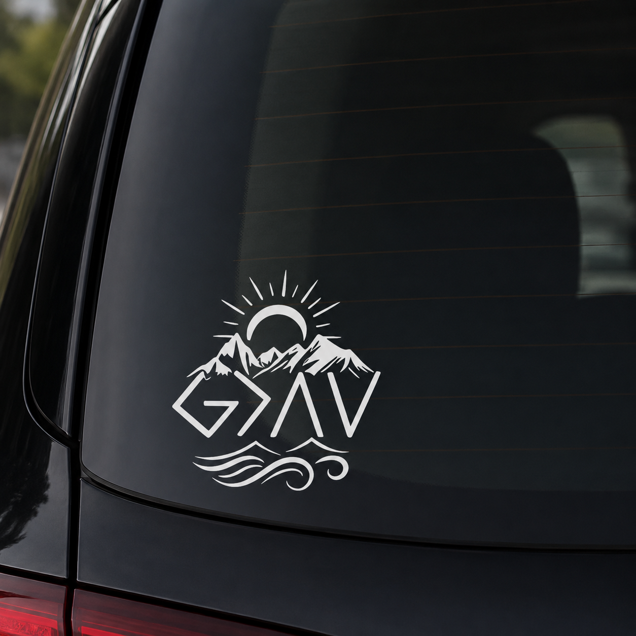 Mountain Peak Car Stickers Wat - Outdoor Adventure Words recensie en prijs