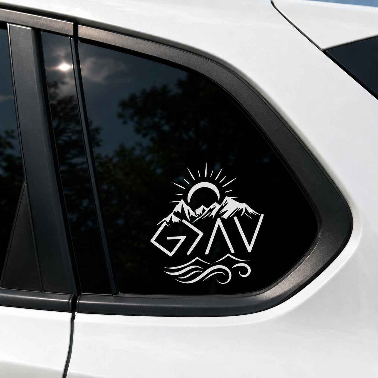 Mountain Peak Car Stickers Wat - Outdoor Adventure Words recensie en prijs