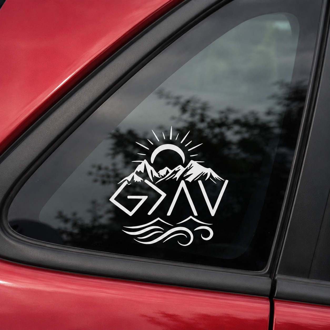 Mountain Peak Car Stickers Wat - Outdoor Adventure Words recensie en prijs