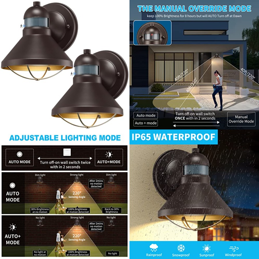 2 Pack Motion Sensor Outdoor L – Wall Lighting Outdoor Bewertung und Preis