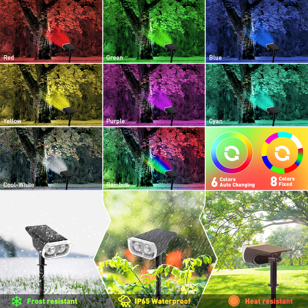 1/2/4PCS Solar SpotLights, Out – Color Changing Outdoor Bewertung und Preis
