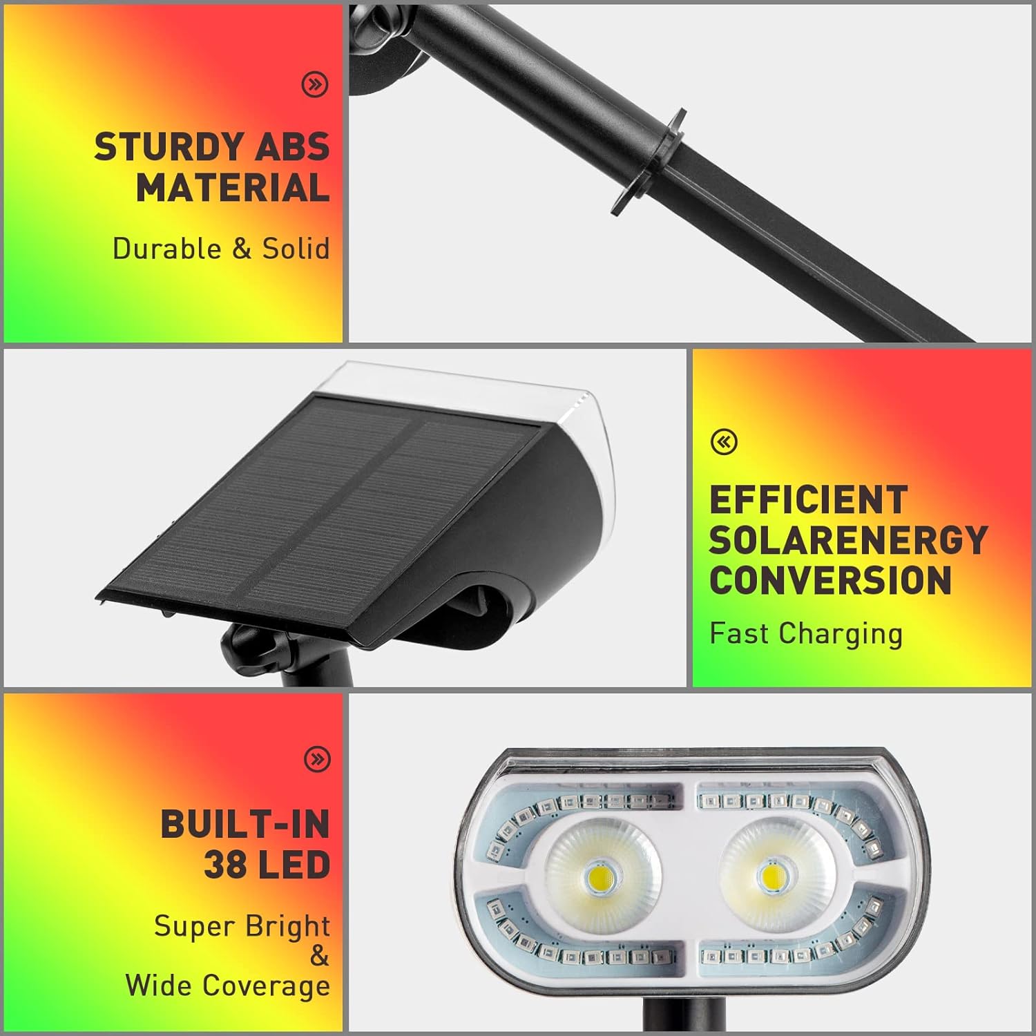 1/2/4PCS Solar SpotLights, Out – Color Changing Outdoor Bewertung und Preis