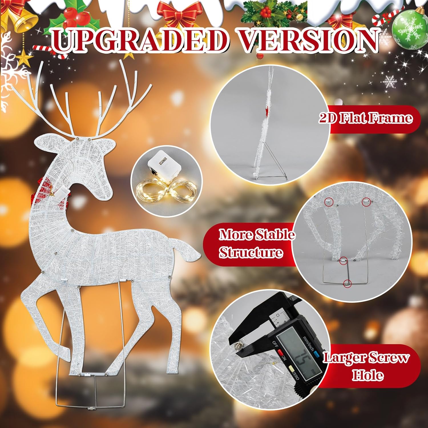 2D Lighted Reindeer Christmas  – Outdoor Lighting For Christmas Bewertung und Preis