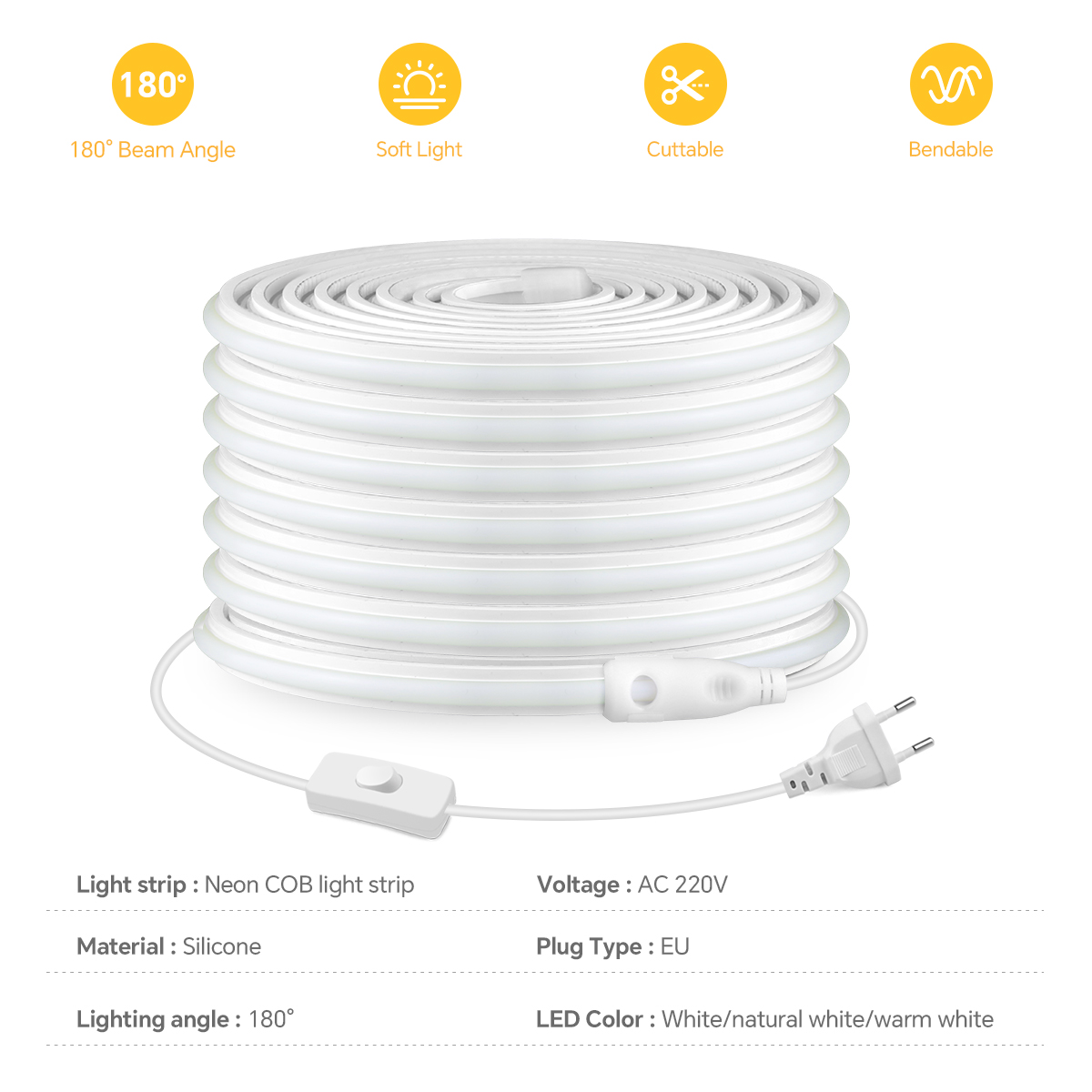 220V COB Led Strip High Densit – Outdoor Lighting Restaurant Bewertung und Preis