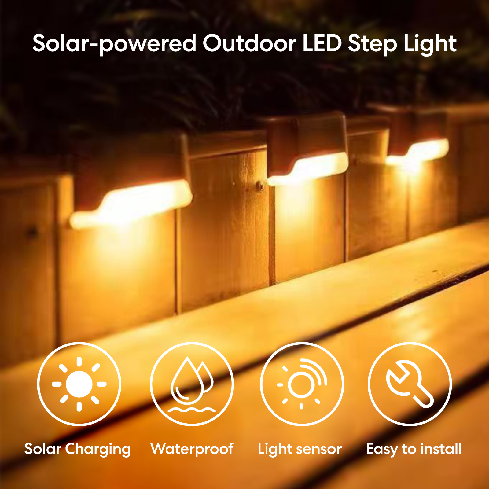 RiooCubee 4 Pack Solar Step Li – Outdoor Lighting On Stairs Bewertung und Preis