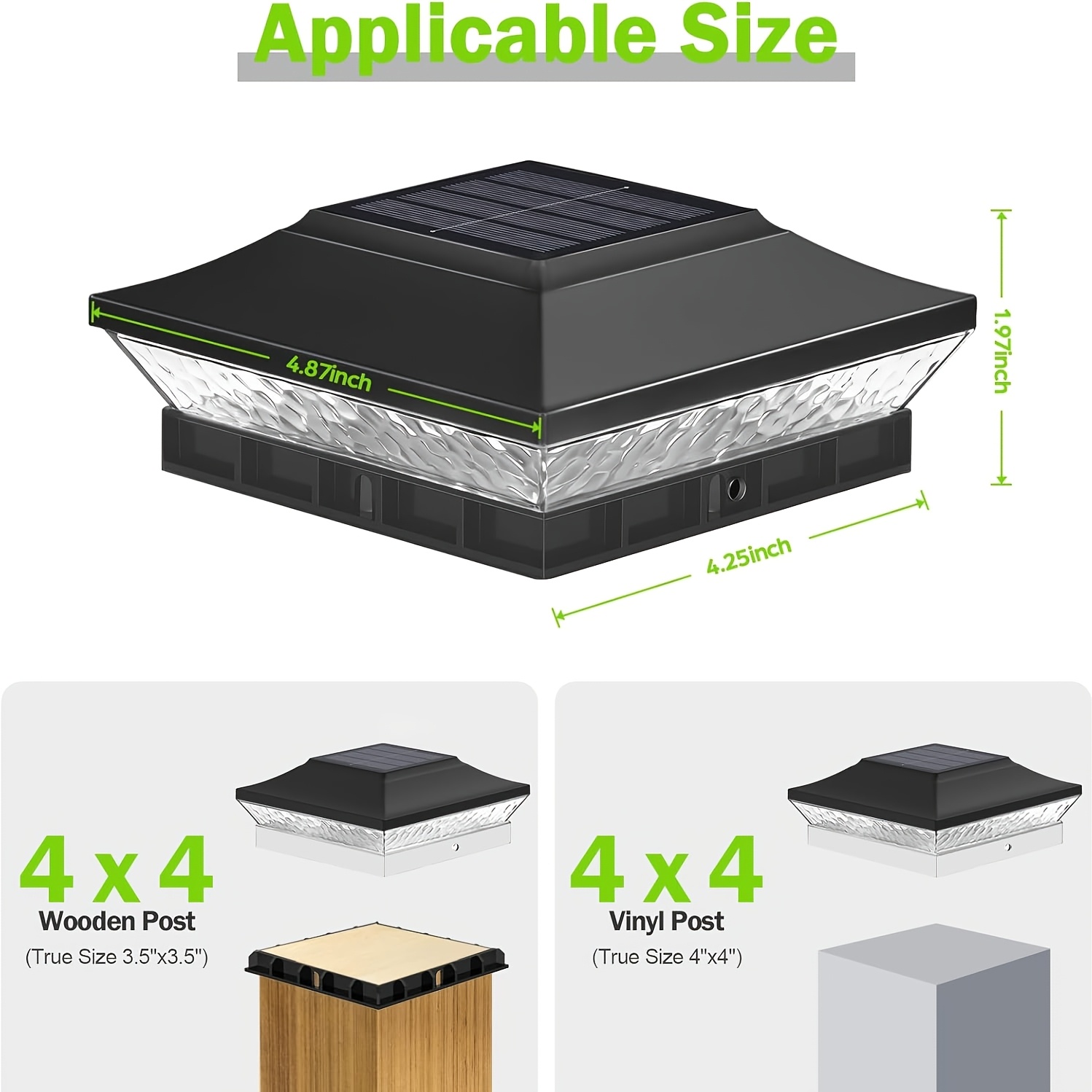 8 Pack/ 12 Pack Solar Post Cap – Post Cap Light Bewertung und Preis