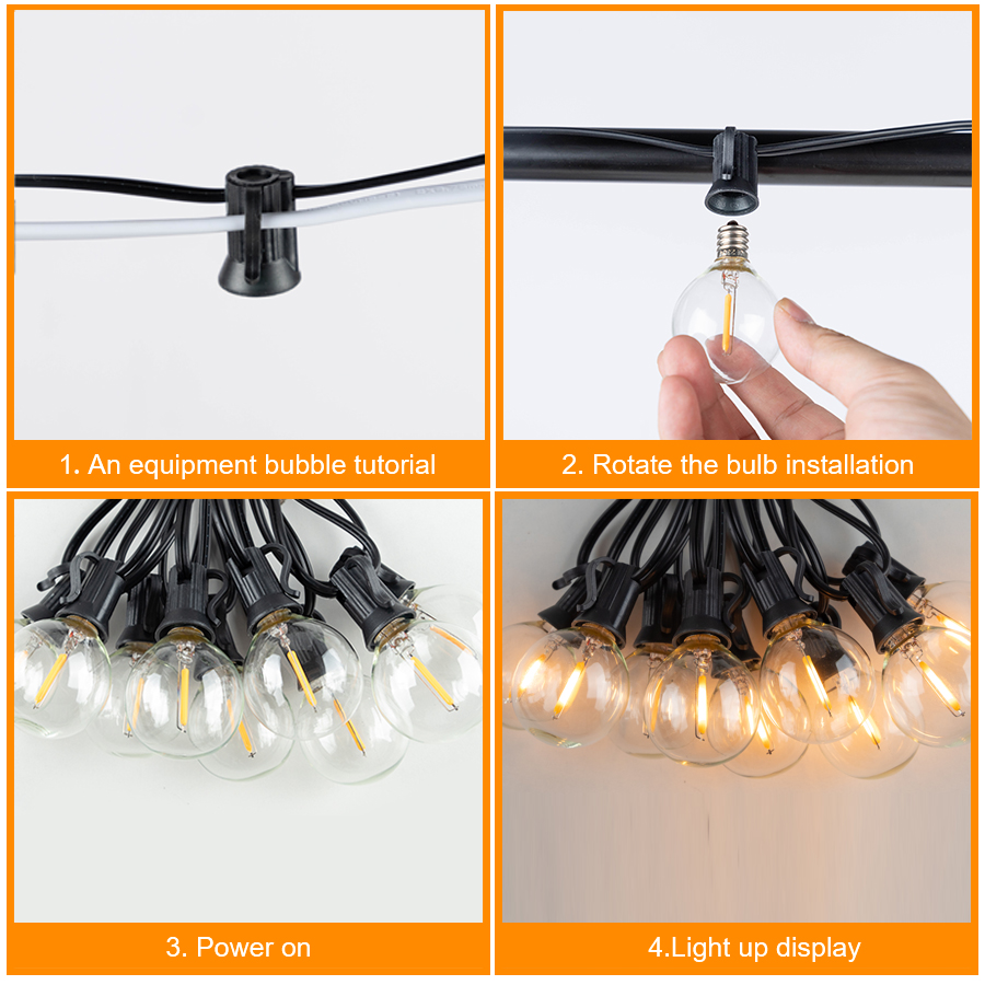 G40 LED Outdoor String Ball Li – Outdoor Lighting Driveway Bewertung und Preis