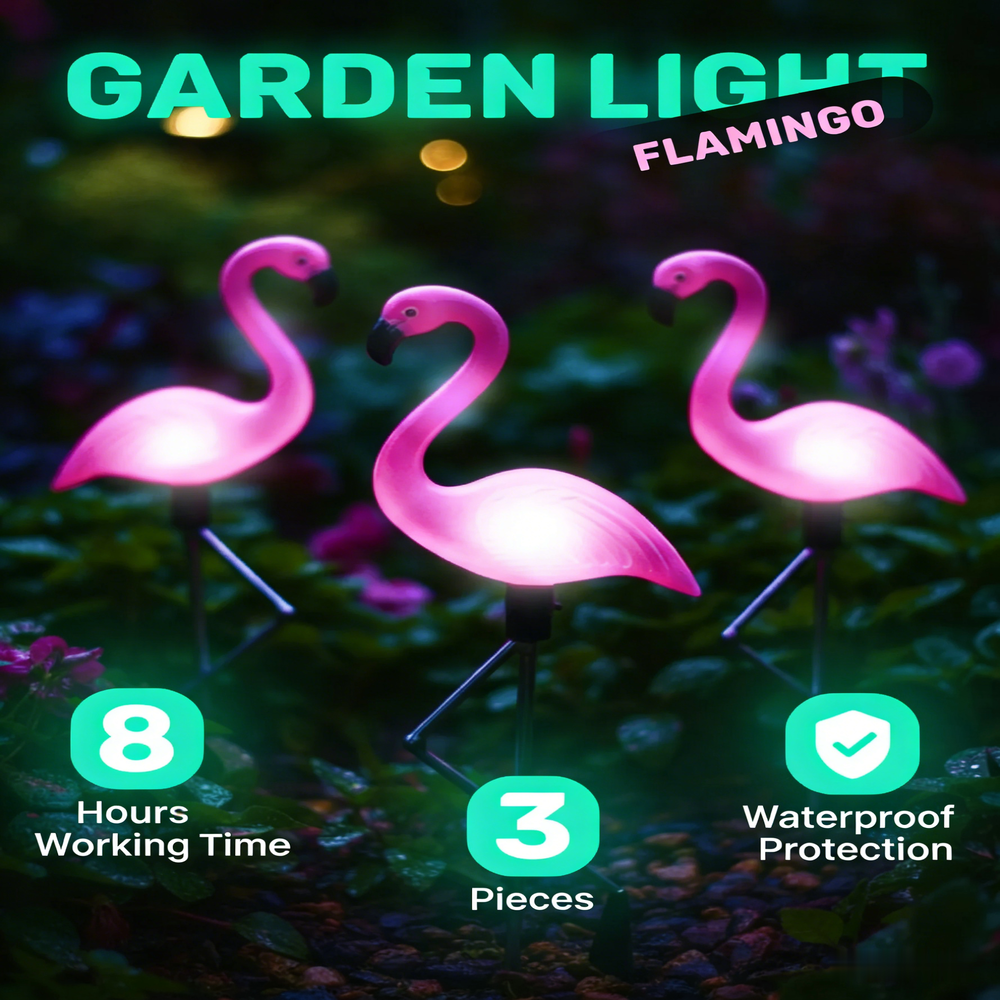 3Pcs Solar Powered Flamingo Gr – Outdoor Lighting Driveway Bewertung und Preis
