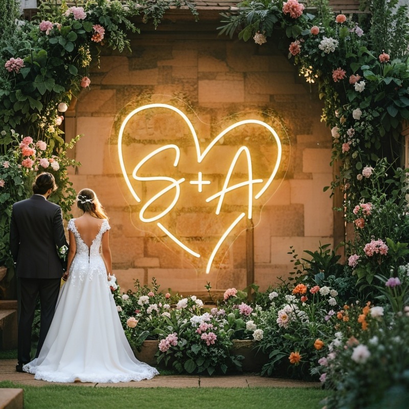 Custom Initials Heart LED Neon – Outdoor Lighting Halloween Bewertung und Preis