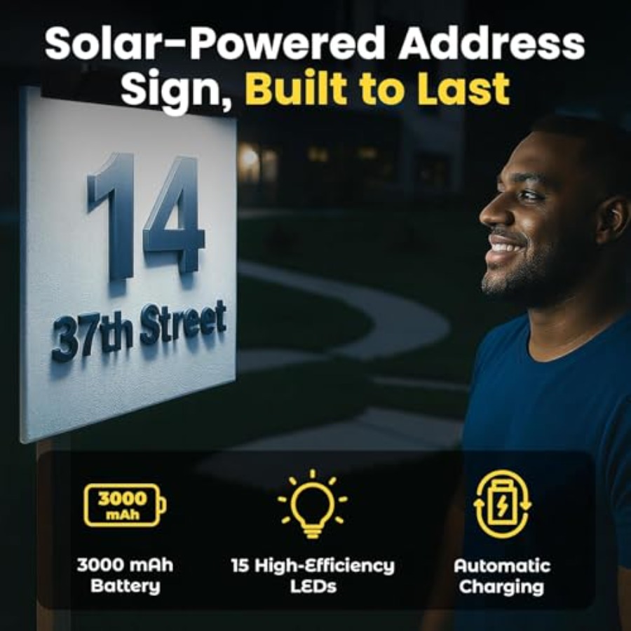 s 2Pck Solar Address Sign Ligh – Outdoor Lighting Ip65 Bewertung und Preis