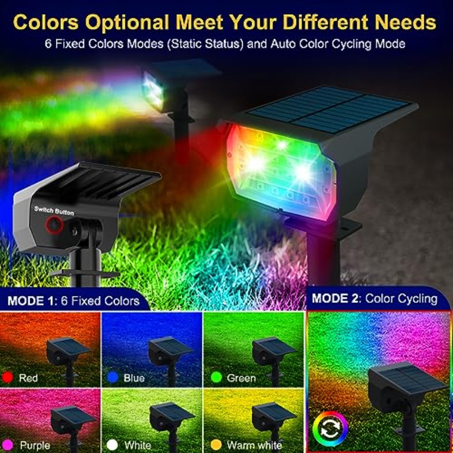 Solar Spot Lights Outdoor Colo – Color Changing Outdoor Bewertung und Preis