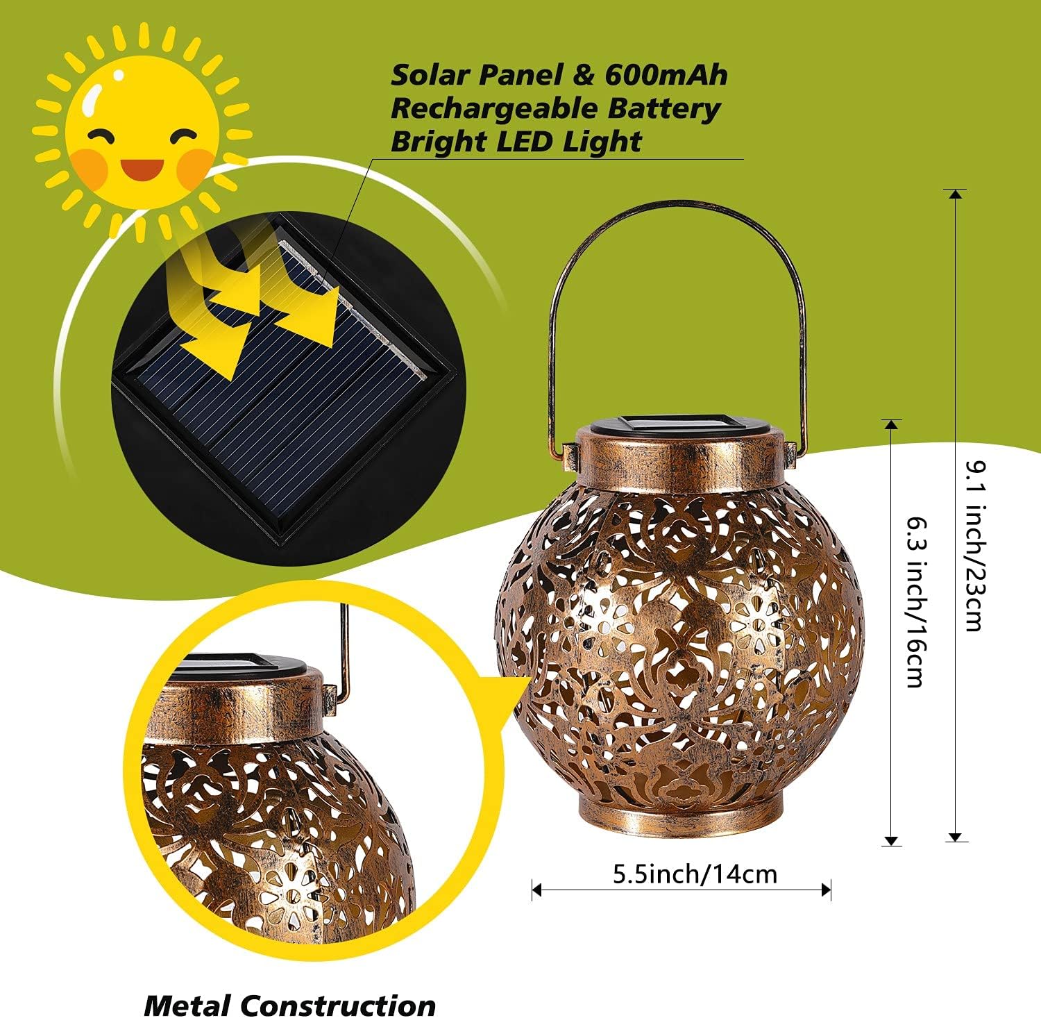 1-6PCS Moroccan Solar Lanterns – Outdoor Lighting Under Pergola Bewertung und Preis