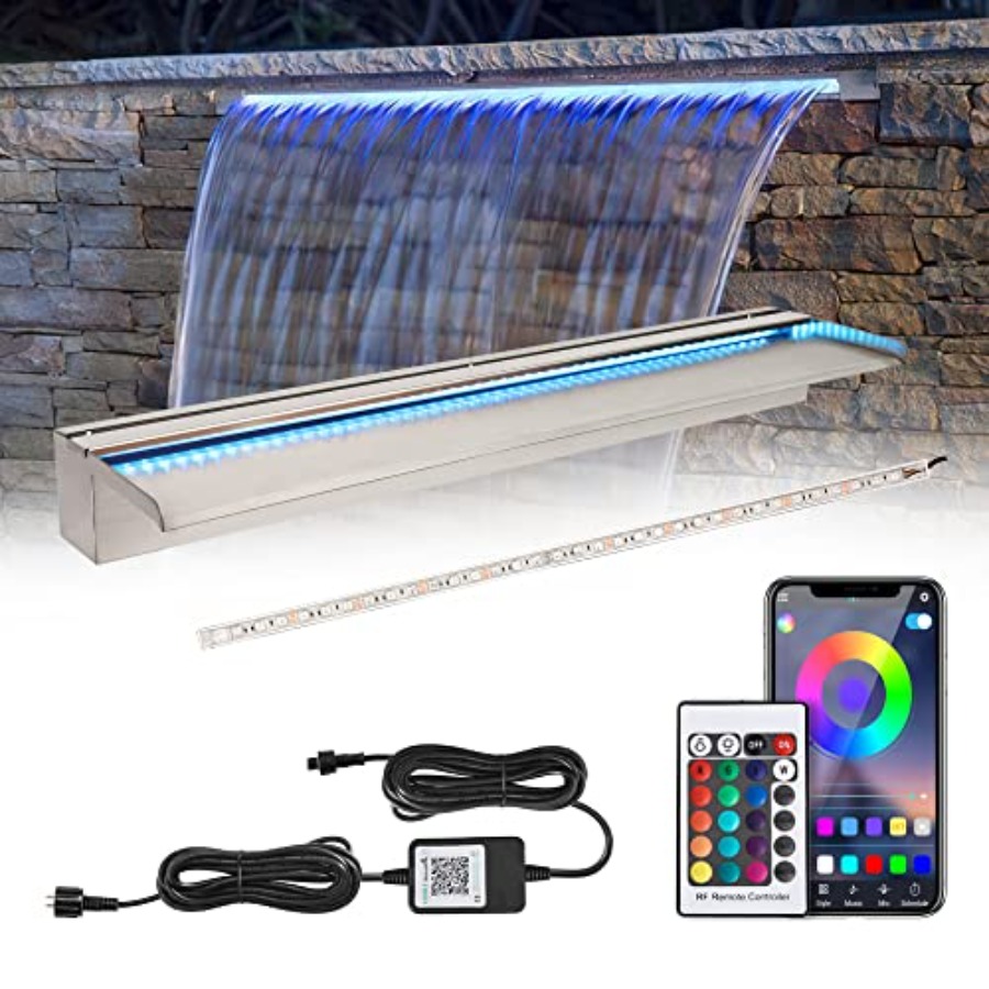 Outdoor patio waterfall spillw – Color Changing Outdoor Bewertung und Preis