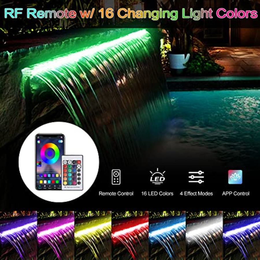 Outdoor patio waterfall spillw – Color Changing Outdoor Bewertung und Preis