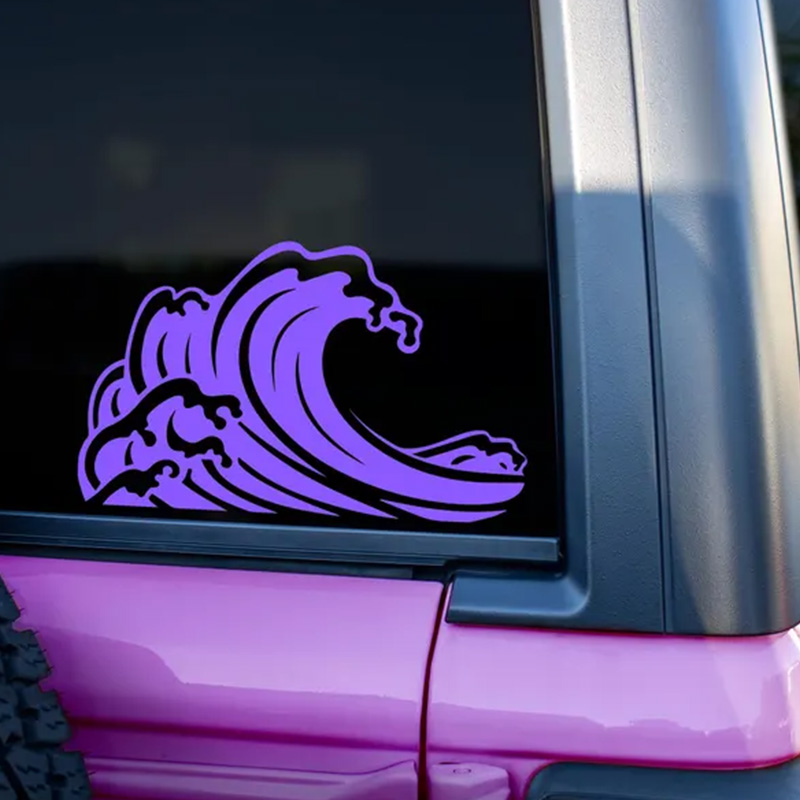 Ocean Wave Car Stickers For Wi - Outdoor Adventure Words recensie en prijs