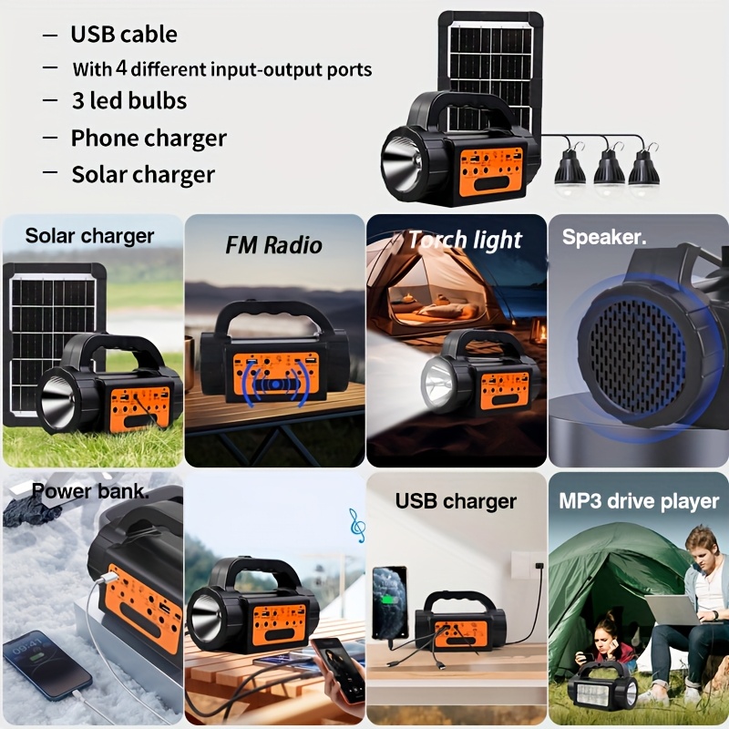 Solar Rechargeable Camping Lig – Outdoor Lighting Usb Bewertung und Preis