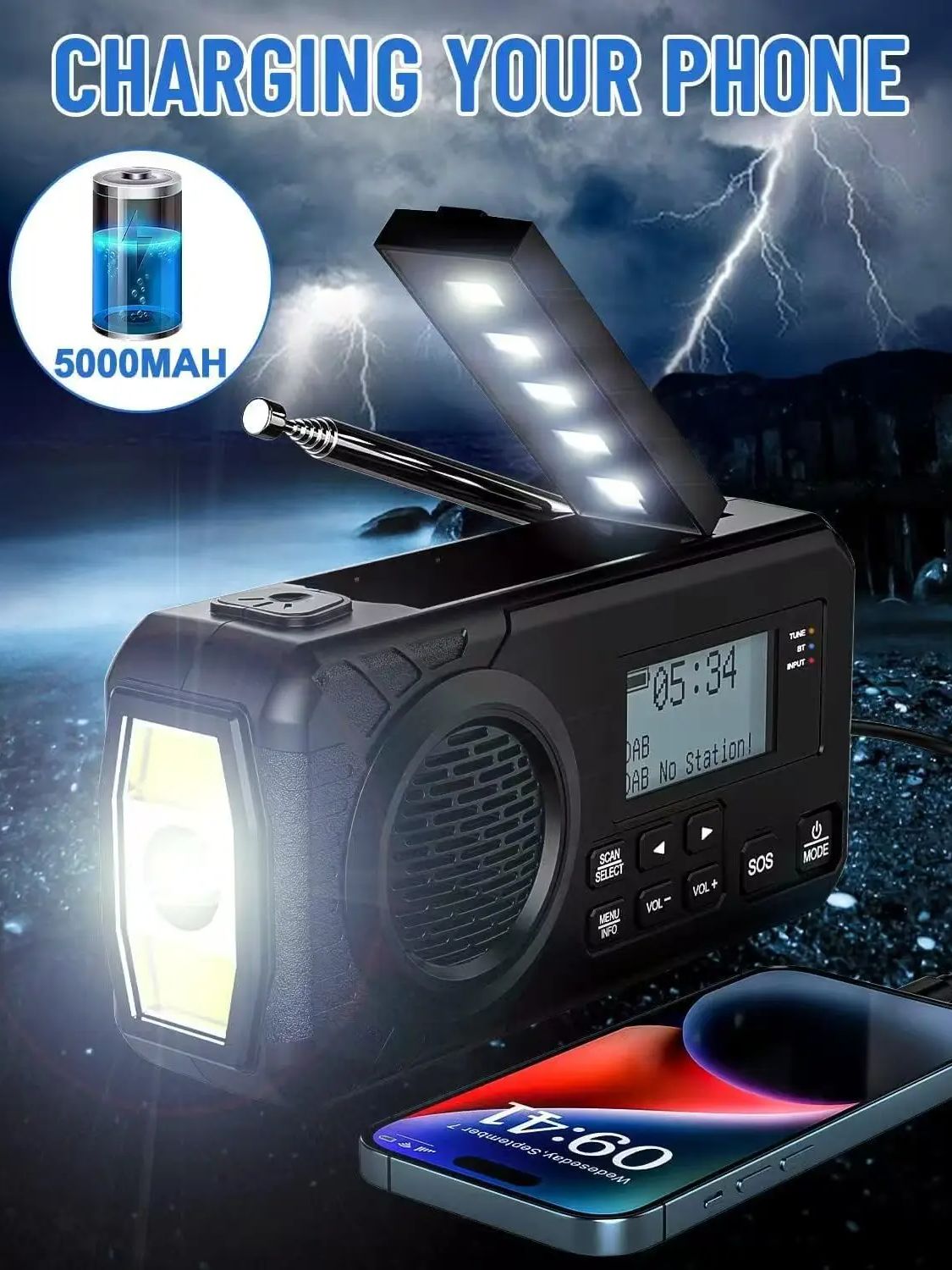 DAB/DAB+/FM Digital Radio with – Fire Torch Solar Bewertung und Preis