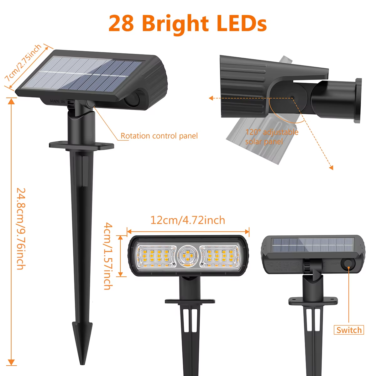 4 Pack Solar Landscape Spot Li – Wall Lighting Outdoor Bewertung und Preis