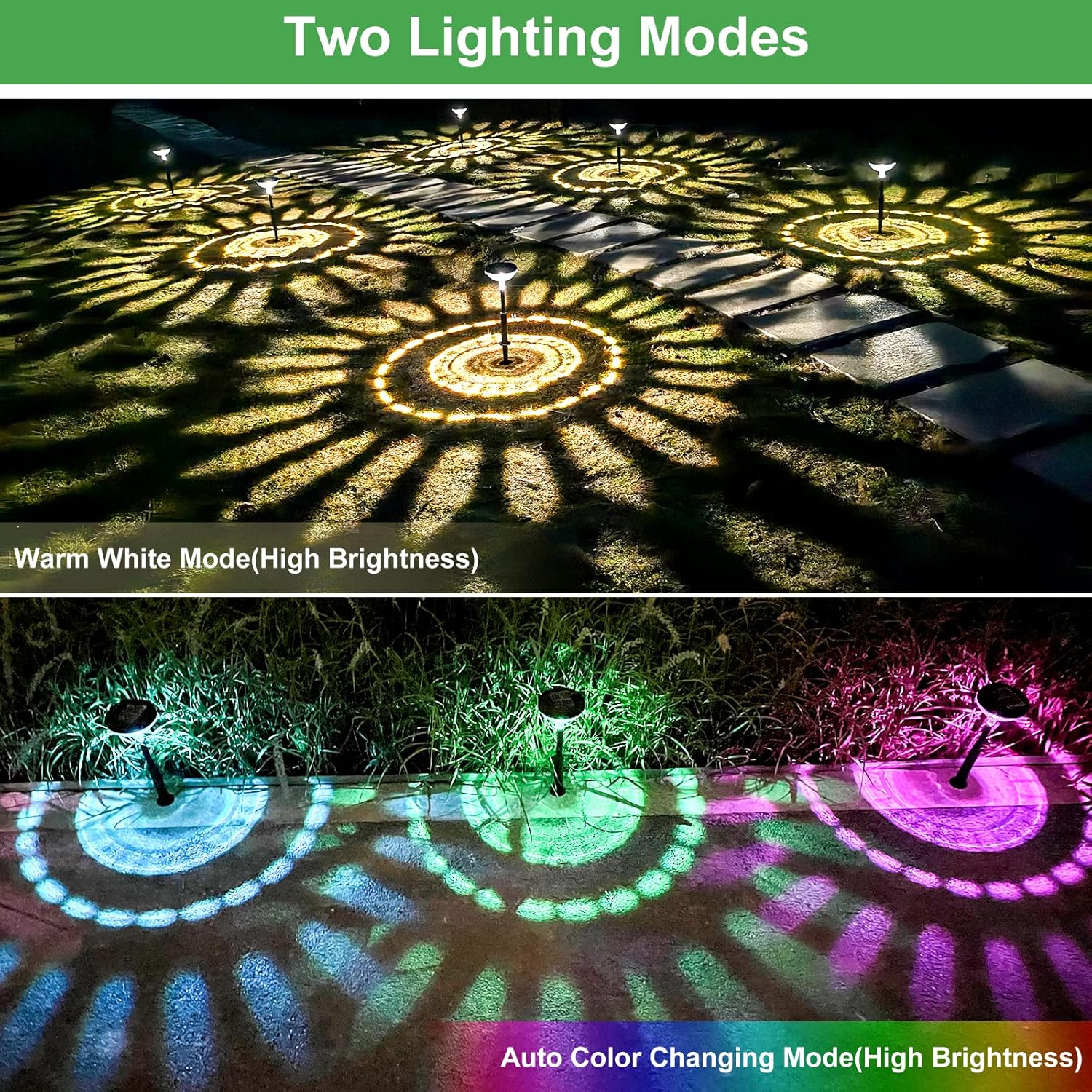 6 Pack Solar Pathway Lights wi – Color Changing Outdoor Bewertung und Preis