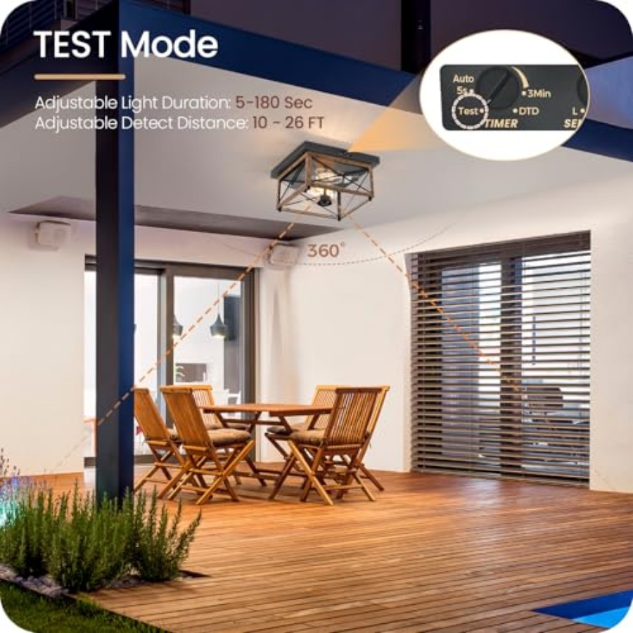Outdoor Ceiling Light with Mot – Motion Sensor Outdoor Bewertung und Preis