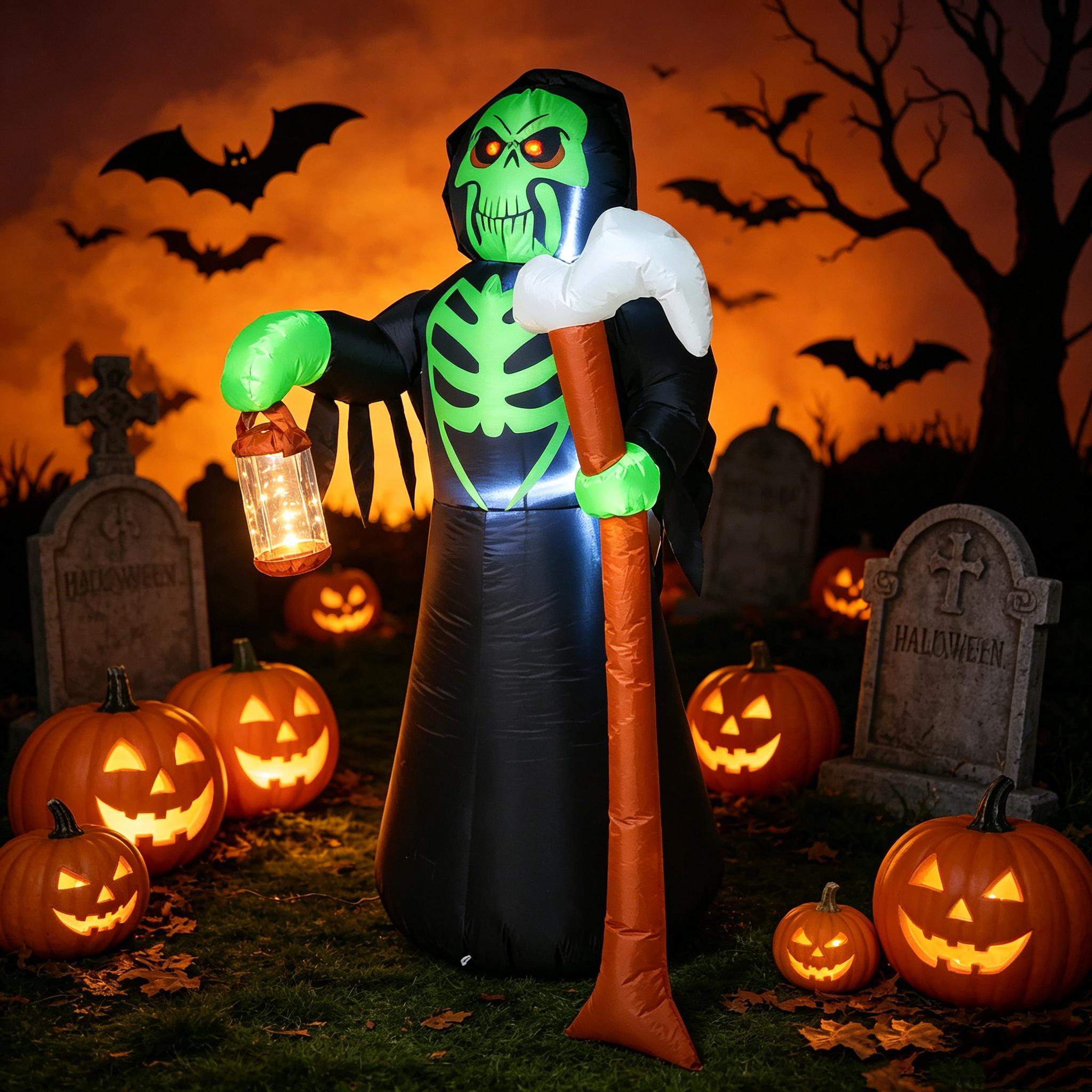Halloween Inflatable Grim Reap – Outdoor Lighting Halloween Bewertung und Preis