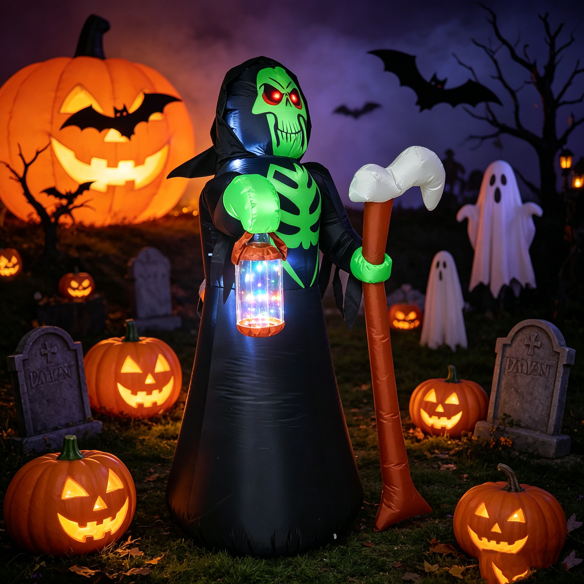 Halloween Inflatable Grim Reap – Outdoor Lighting Halloween Bewertung und Preis