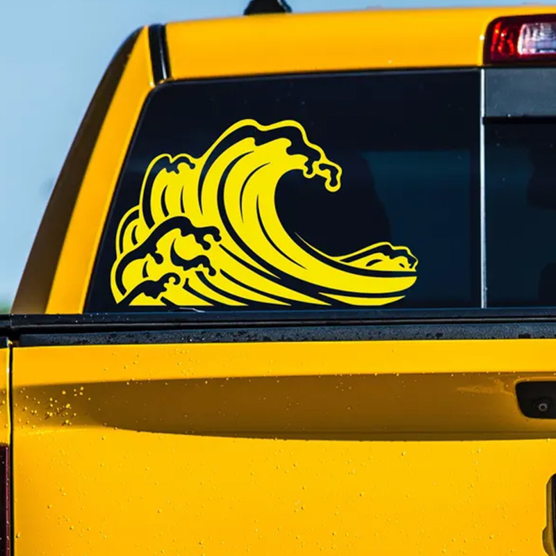 Ocean Wave Pattern Vinyl Car S - Outdoor Adventure Words recensie en prijs