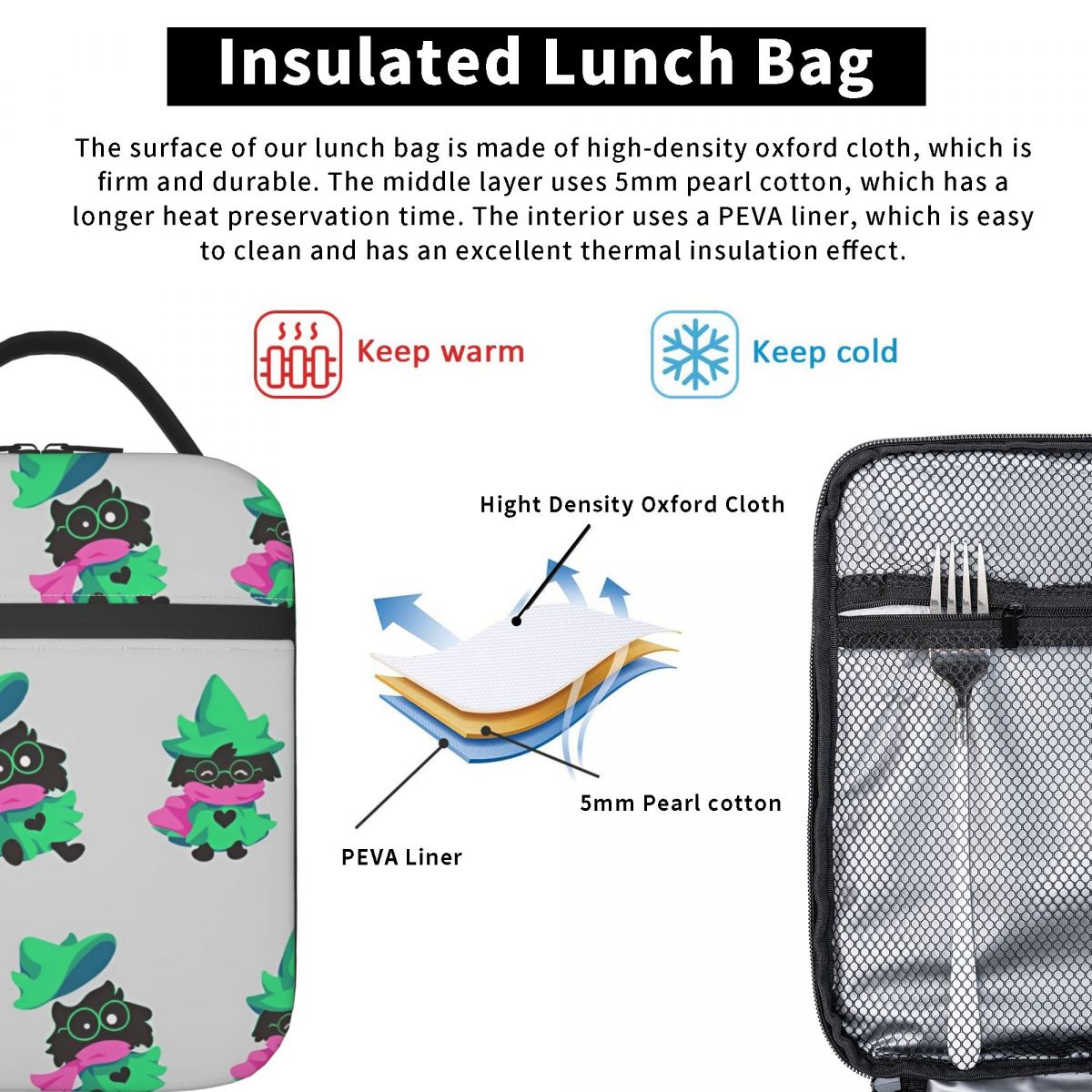 Deltarune Insulated Lunch Bags - Outdoor Adventure Girls recensie en prijs