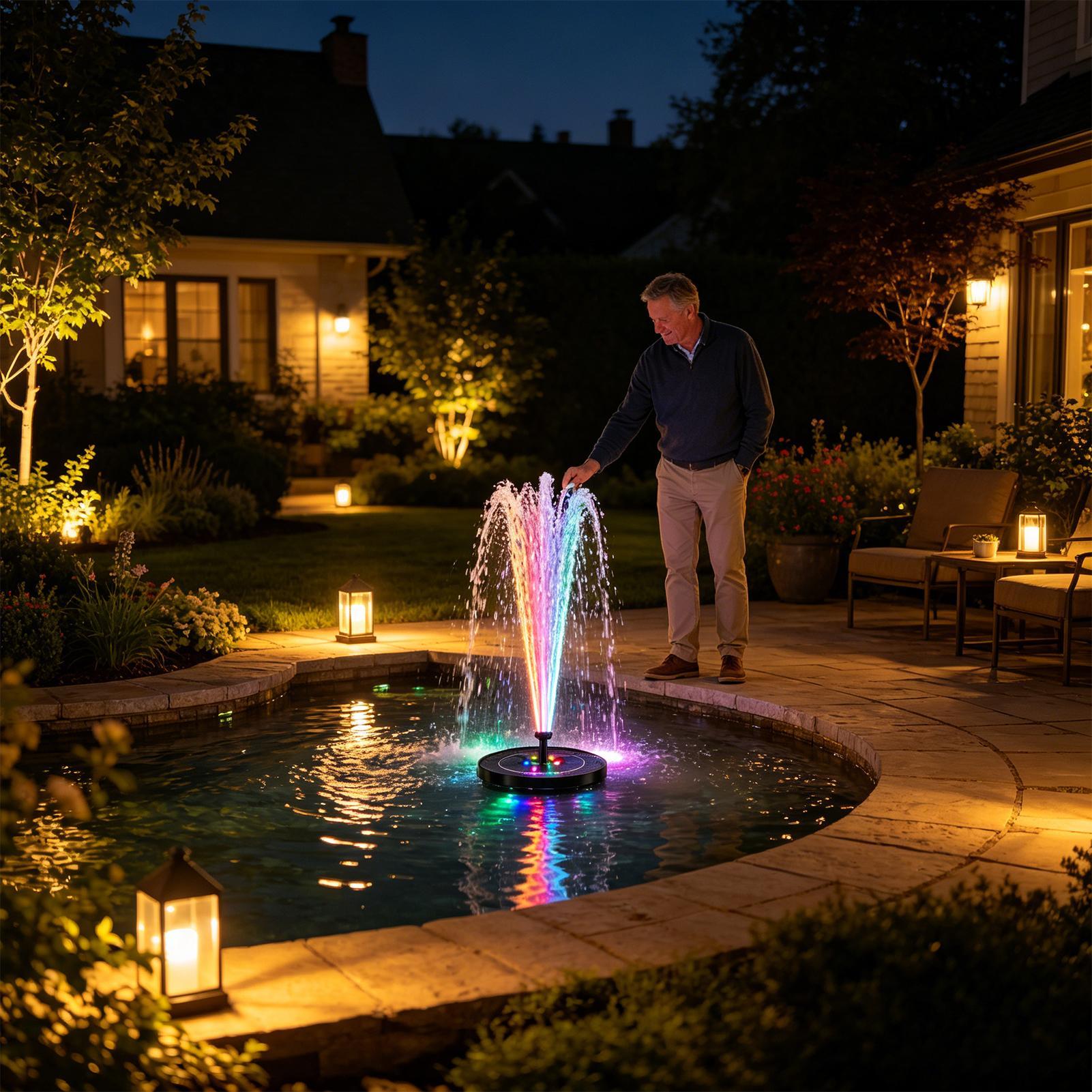 Floating Solar Bird Bath Fount – Outdoor Lighting Under Pergola Bewertung und Preis