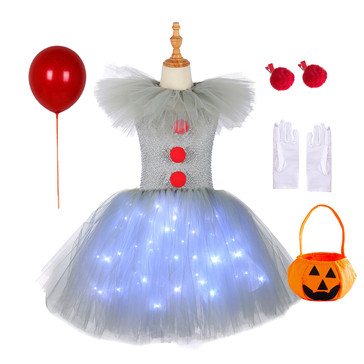 Gray Joker Girls Halloween LED – Outdoor Lighting Halloween Bewertung und Preis