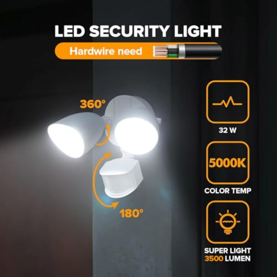32W 3500 Lumen LED Security Li – Motion Sensor Outdoor Bewertung und Preis