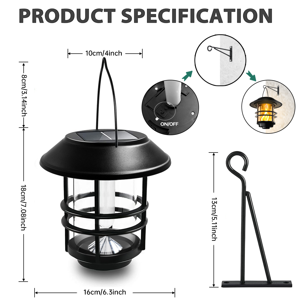 1pcs Solar Hanging Lantern Out – Fire Torch Solar Bewertung und Preis