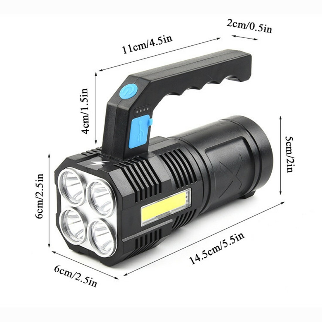 USB Rechargeable Handheld LED  – Outdoor Lighting Usb Bewertung und Preis